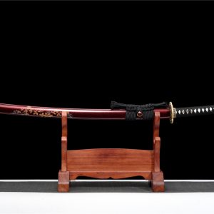 Badao Swords Katana 40" T10 Harmon Red Japanese Samurai Sword