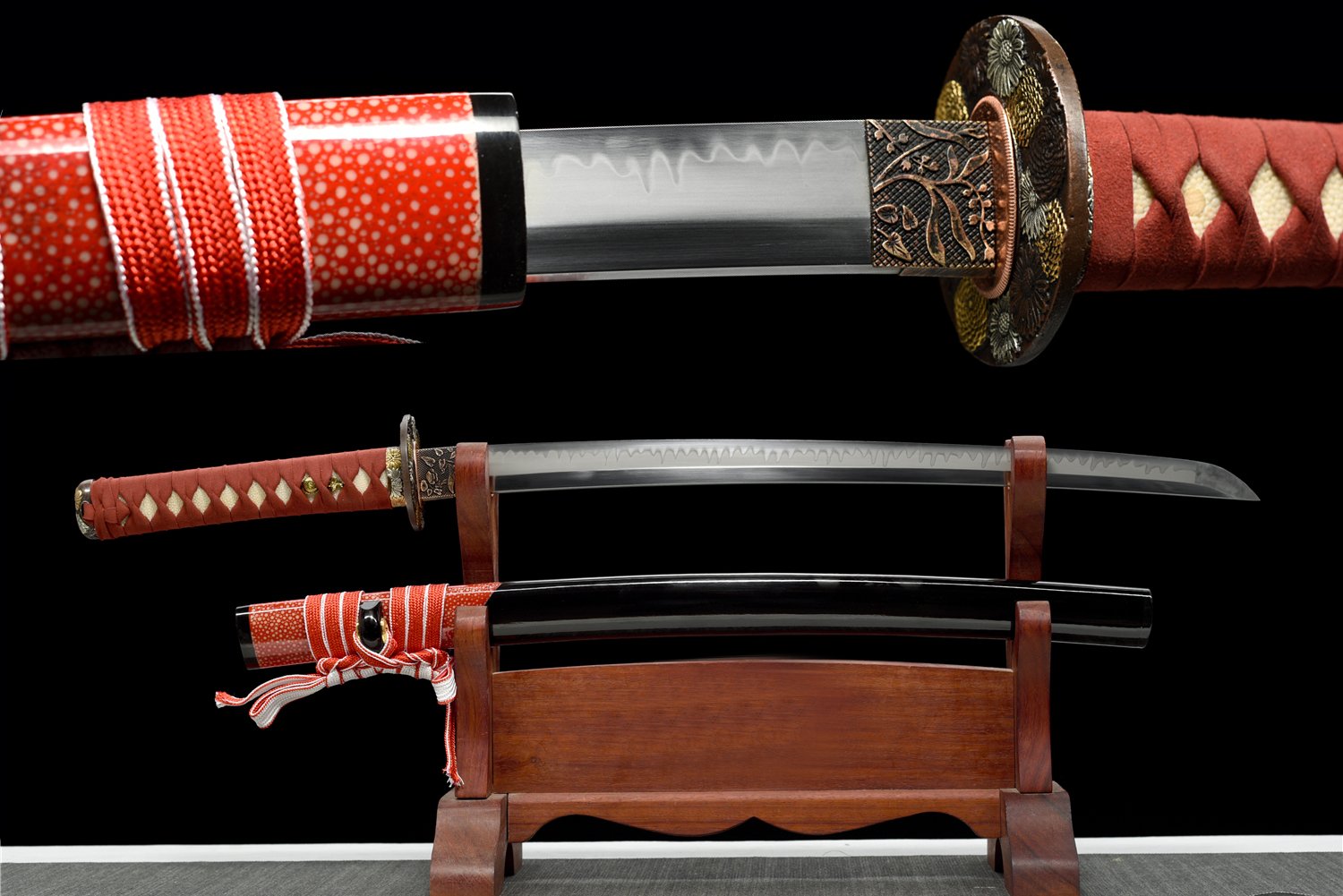 Badao Katana - 30 Inch T10 Hamon Steel Japanese Samurai Sword