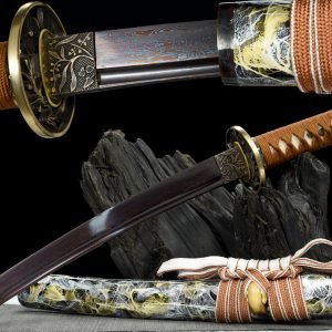 Folded Steel Katana - Badao 55cm Japanese Samurai Sword
