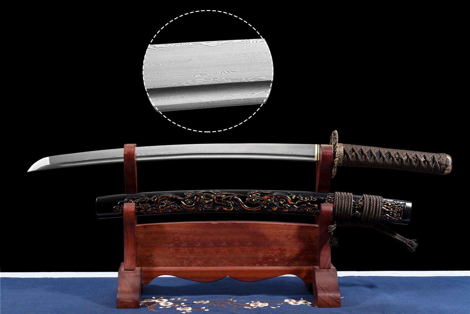 Badao Folded Steel Katana - 30 Inch Japanese Samurai Blade