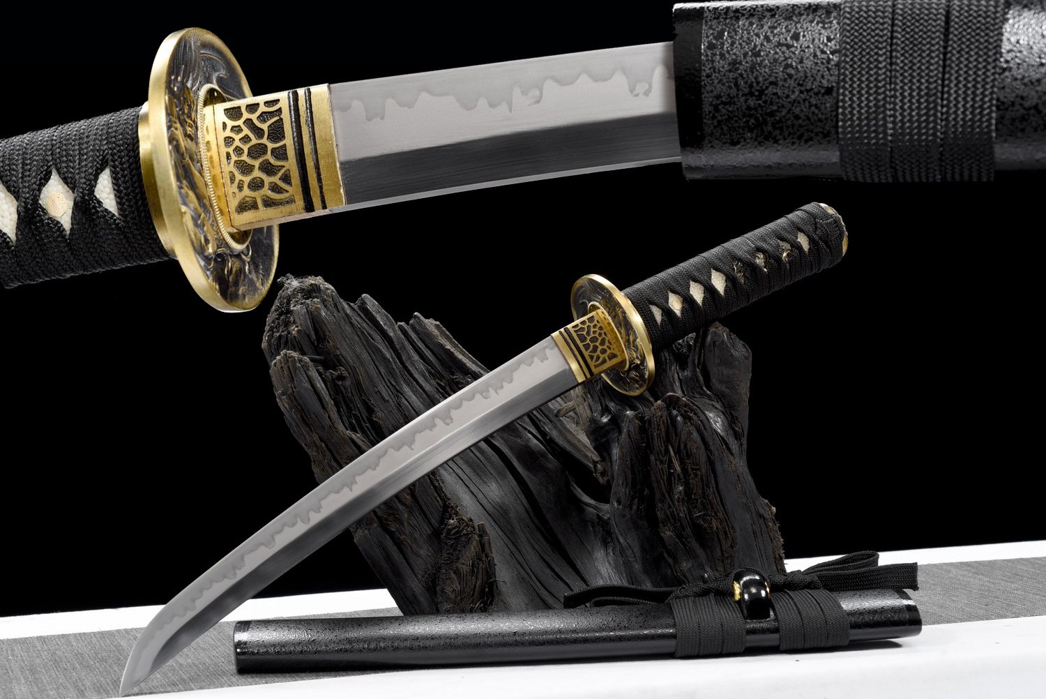 T10 Hamon Straight Edge - Badao 55cm Japanese Samurai Katana