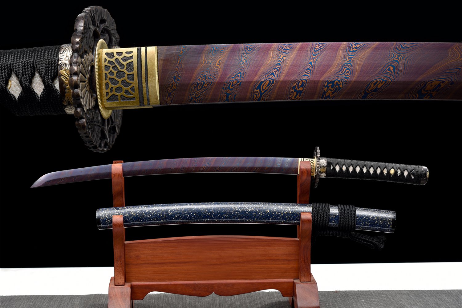 30" Japanese Katana - Badao Folded Steel Samurai Blade