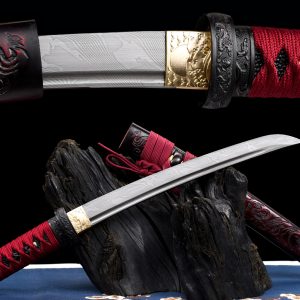 Badao Katana - 55cm Folded Steel Straight Blade Samurai Sword