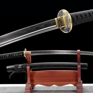 30" Japanese Katana - Badao T10 Hamon Samurai Sword