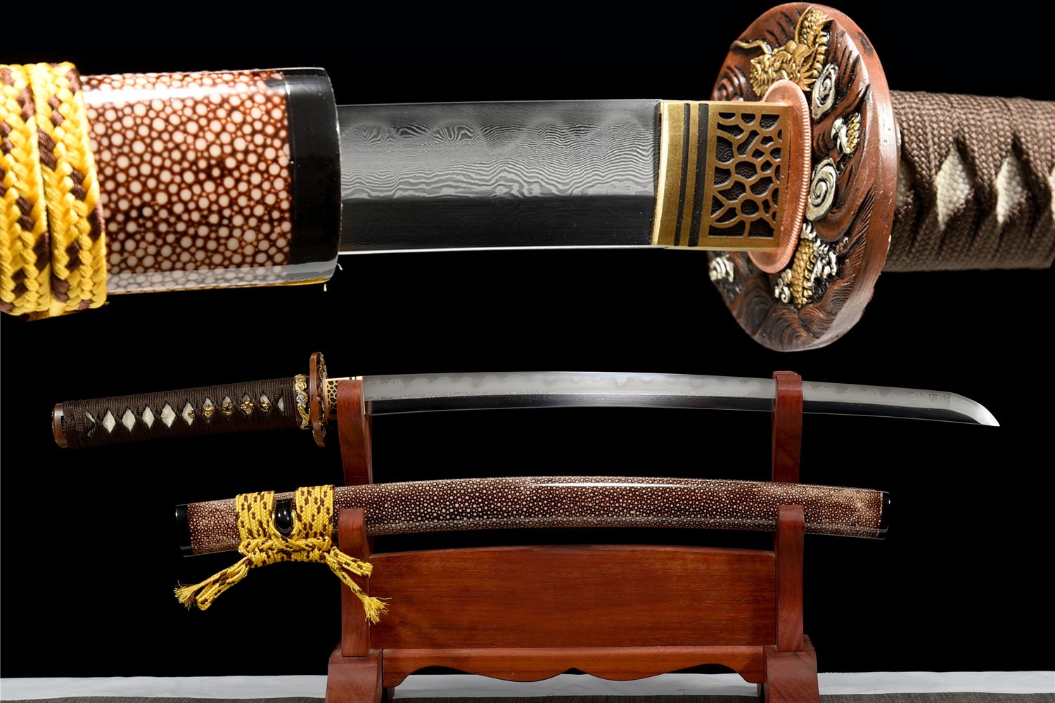 30" 78cm Folded Steel Katana - Badao Japanese Samurai Blade