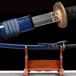 40 Inch Japanese Katana - Badao Damascus Steel Blade Samurai Sword