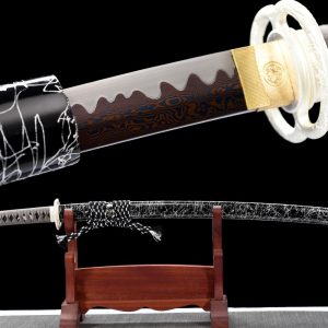40 Inch Damascus Steel Katana - Badao Blade Japanese Samurai Sword