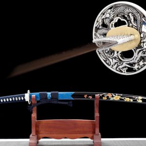 40 Inch Samurai Katana - Badao Damascus Steel Blade Sword