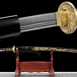 Badao Damascus Steel Katana - 40 Inch Japanese Samurai Sword Blade