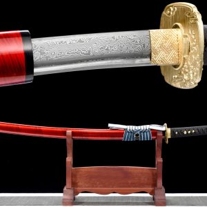 Badao Katana - 103cm Damascus Steel Blade Japanese Samurai Sword