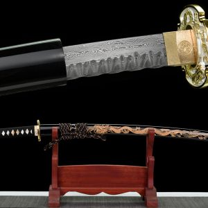 Damascus Steel Katana - Badao 103cm Blade Japanese Samurai Sword