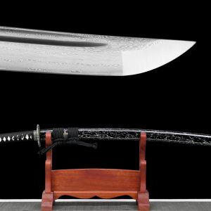 Badao Damascus Steel Katana - 103cm Japanese Samurai Sword Blade
