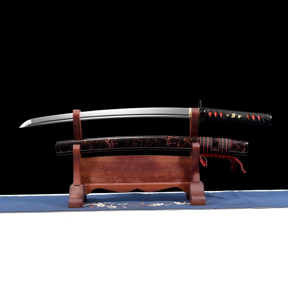 78cm T8 Steel Katana - Badao 30 Inch Hand Forged Straight Edge Samurai Sword