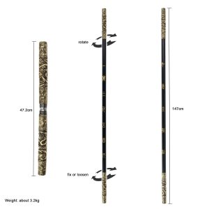 Iron & Stoving Varnish Golden Cudgel - Monkey King Staff for Cosplay & Display
