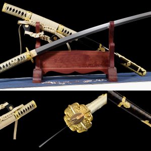 104cm Japanese Tachi - Badao Spring Steel Samurai Sword