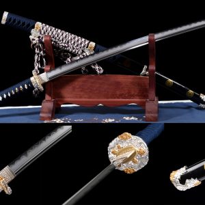 104cm Folded Steel Hamon Tachi - Badao Japanese Samurai Blade