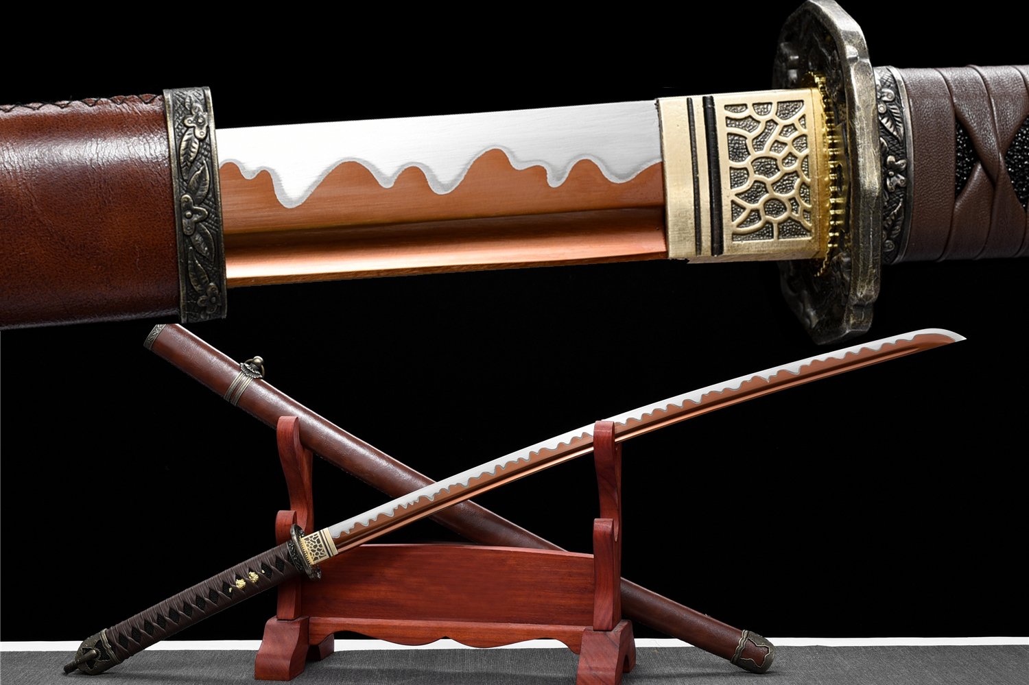 Japanese Tachi Sword - 104cm High Manganese Steel Badao Samurai