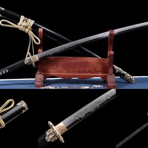 Wootz Steel Tachi - 104cm Badao Japanese Samurai Sword