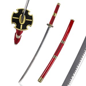 104cm Japanese Anime One Piece Carbon Steel Blade Sandai Kitetsu Roronoa Zoro Katana Sword Metal for Collection