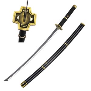 One Piece Unisex Replica Roronoa Zoro Weapon Yubashiri Sword Katana with Wood Sheath