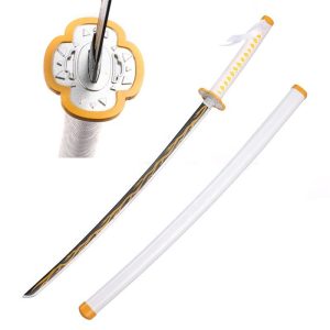 Factory Wholesale 103cm Hot Anime Demon Slayer Nichirin Blade Zenitsu Agatsuma Samurai Katana Real Sword