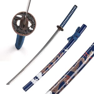 Factory Outlet 102cm Japanese Traditional Weapon Dragon Real Samurai Sword Katana with Wood Sheath