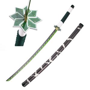 104cm Japanese Katana Sword Steel Anime Demon Slayer Samurai Kimetsu No Yaiba Sanemi Shinazugawa Nichirin Blade