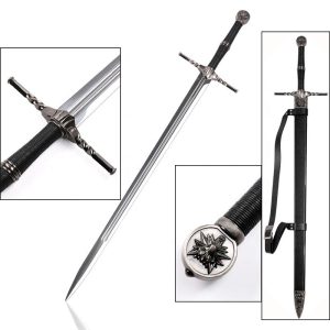 Wholesale 50in the Witcher 3 Wild Hunt Cosplay Safe Prop Geralt of Rivia Two-handed Sword with Belt